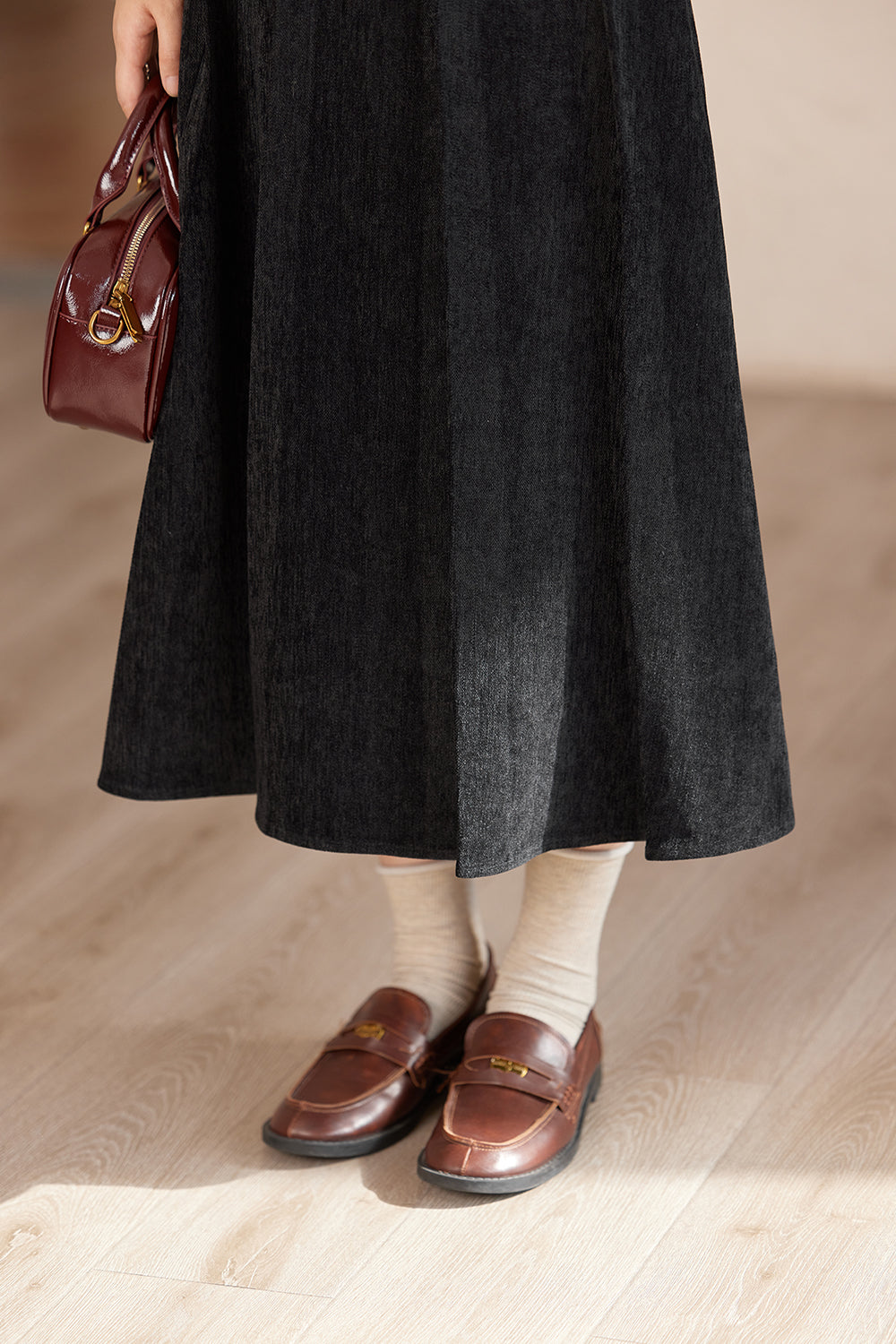 여성용 A라인 맥시 스커트