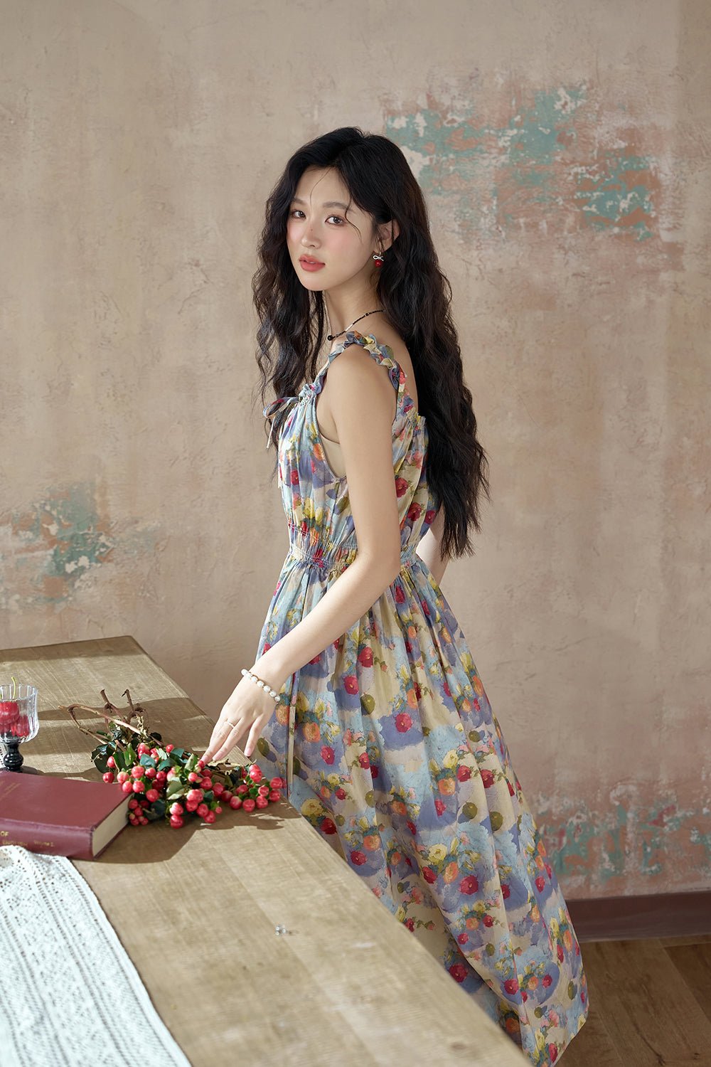 Maxi Floral Spaghetti Strap Dress for Women