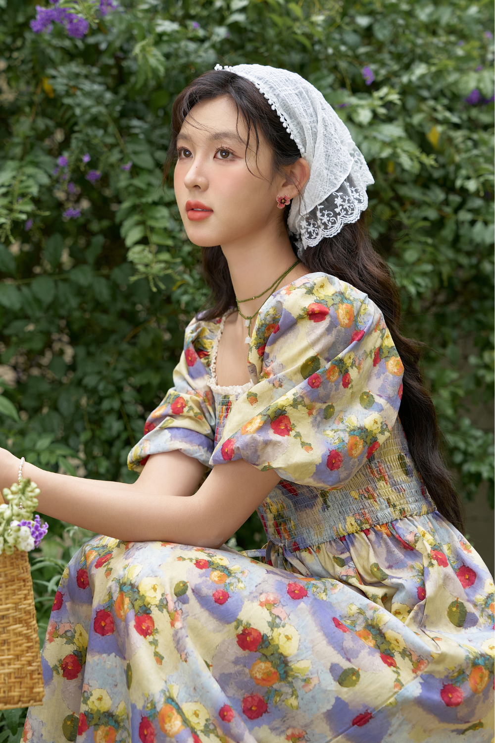 女性のための花のマキシドレス