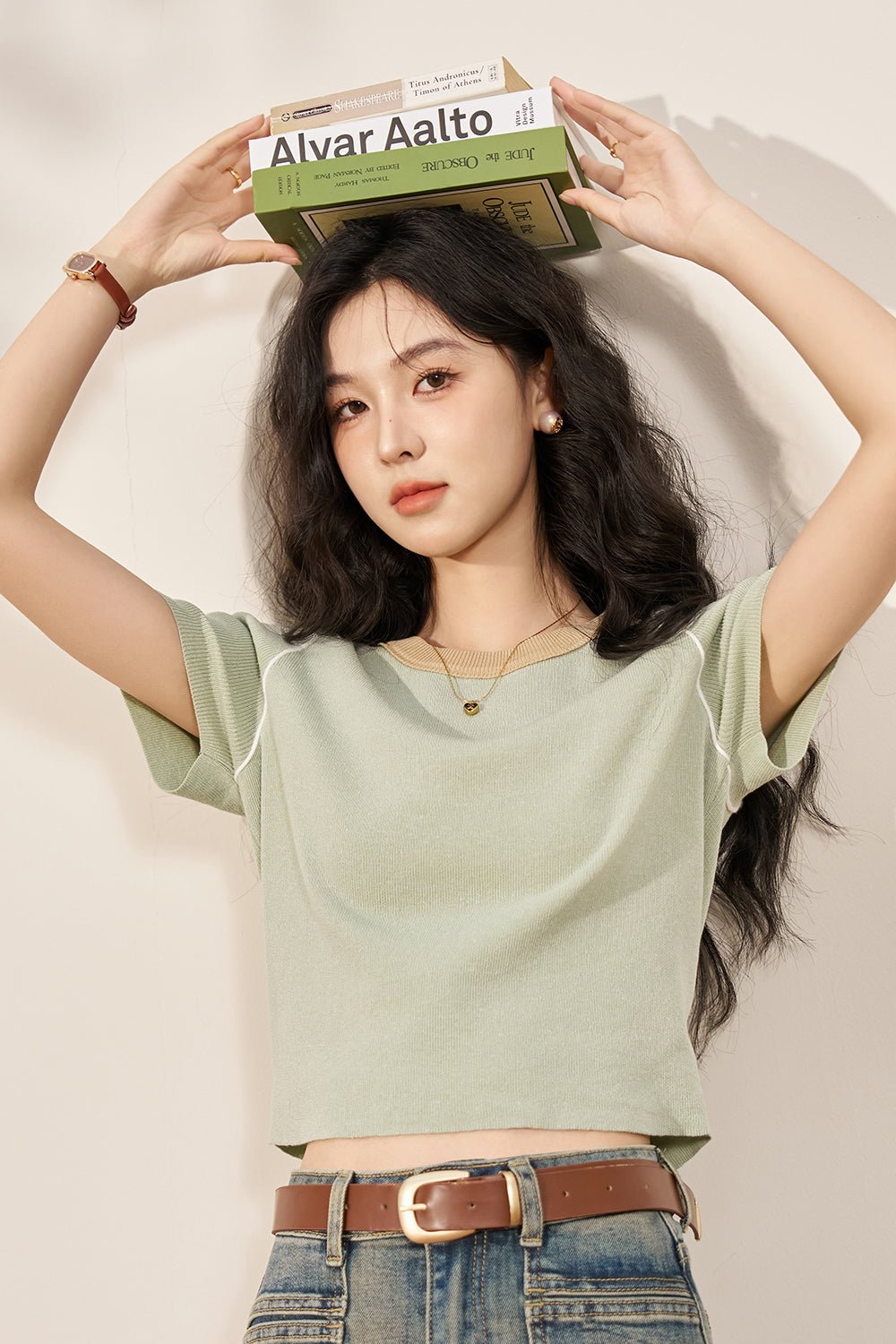 Women's Knit T-shirt - Mishow