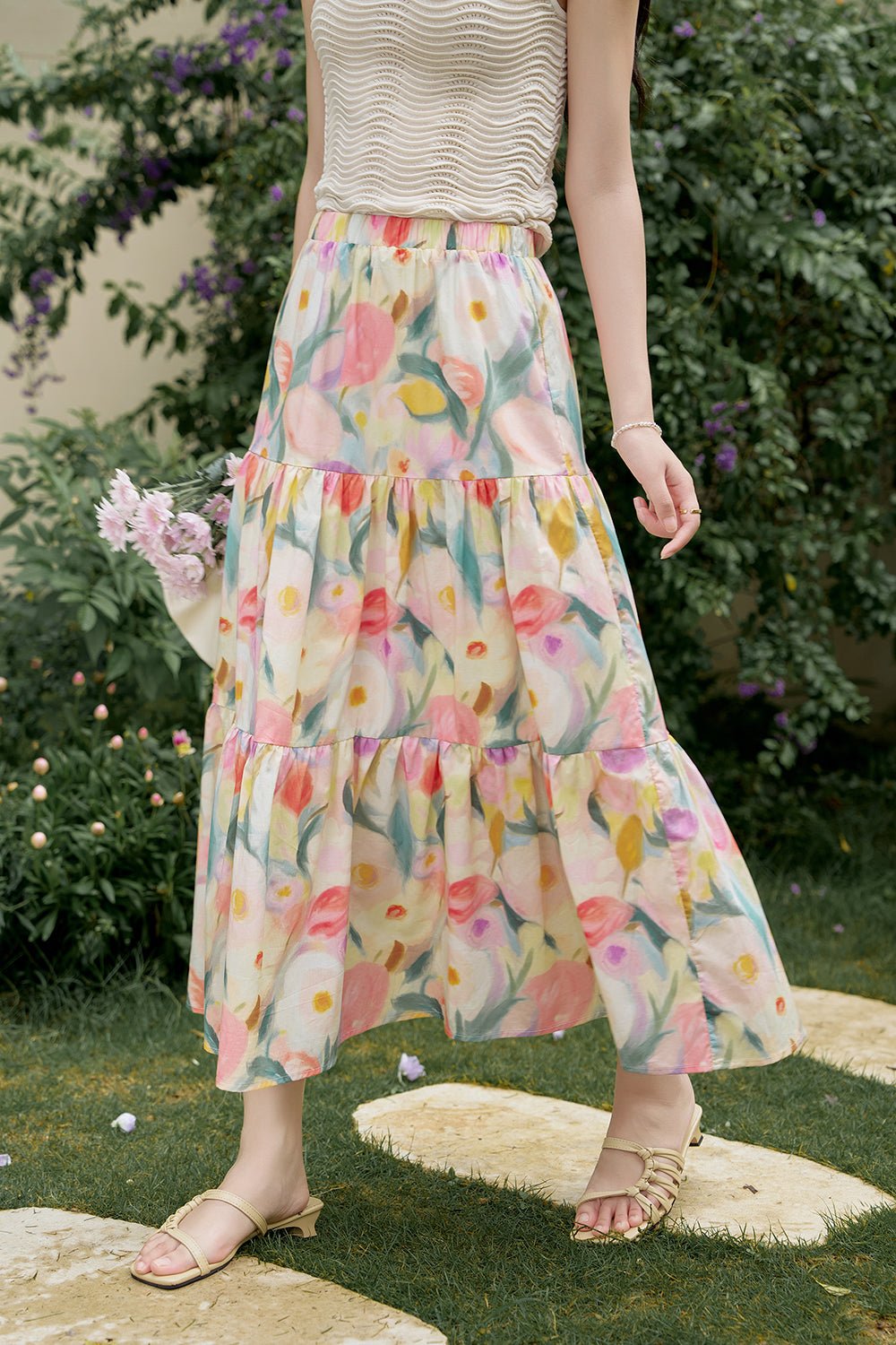 Floral Maxi Skirt for Women