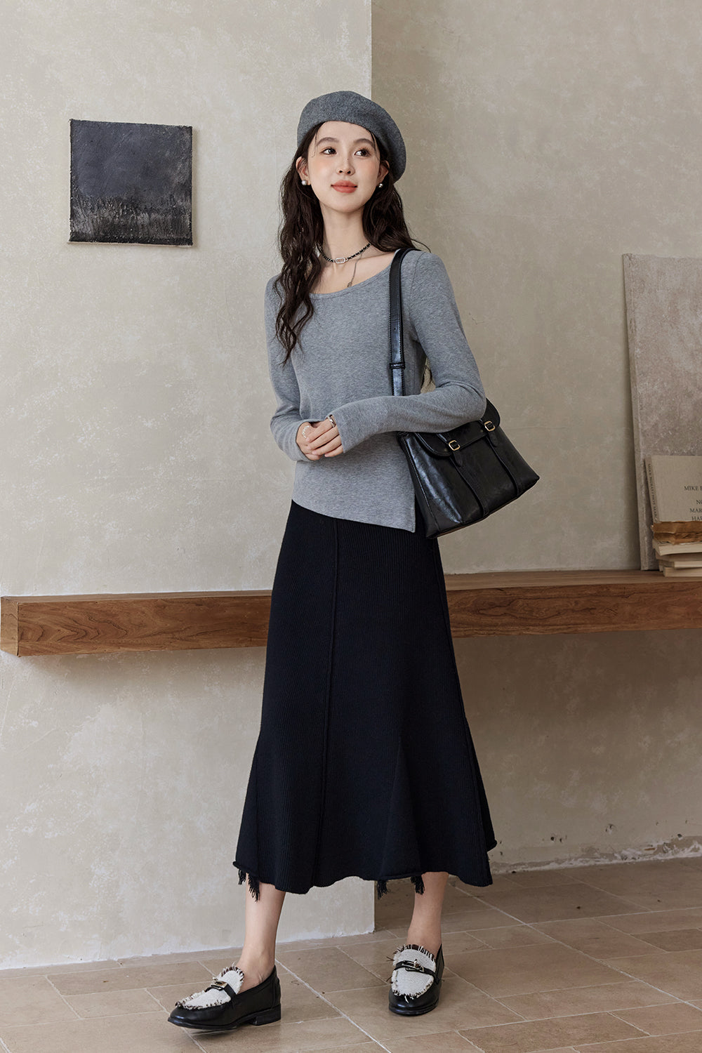 A Line Maxi Skirt for Women