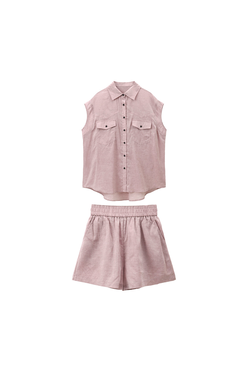 Bộ áo sơ mi + áo yếm + quần short