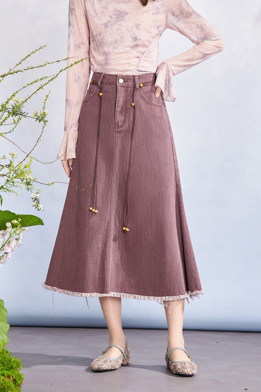 High Waist Maxi Skirt for Women