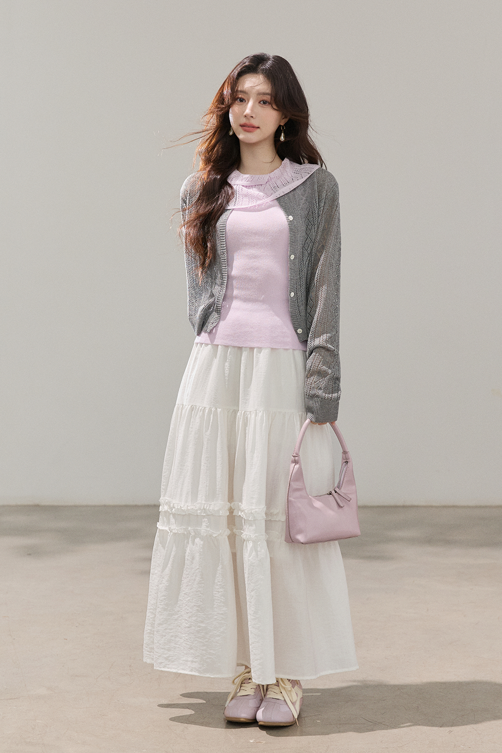 ニットシャツ+タンクトップセット