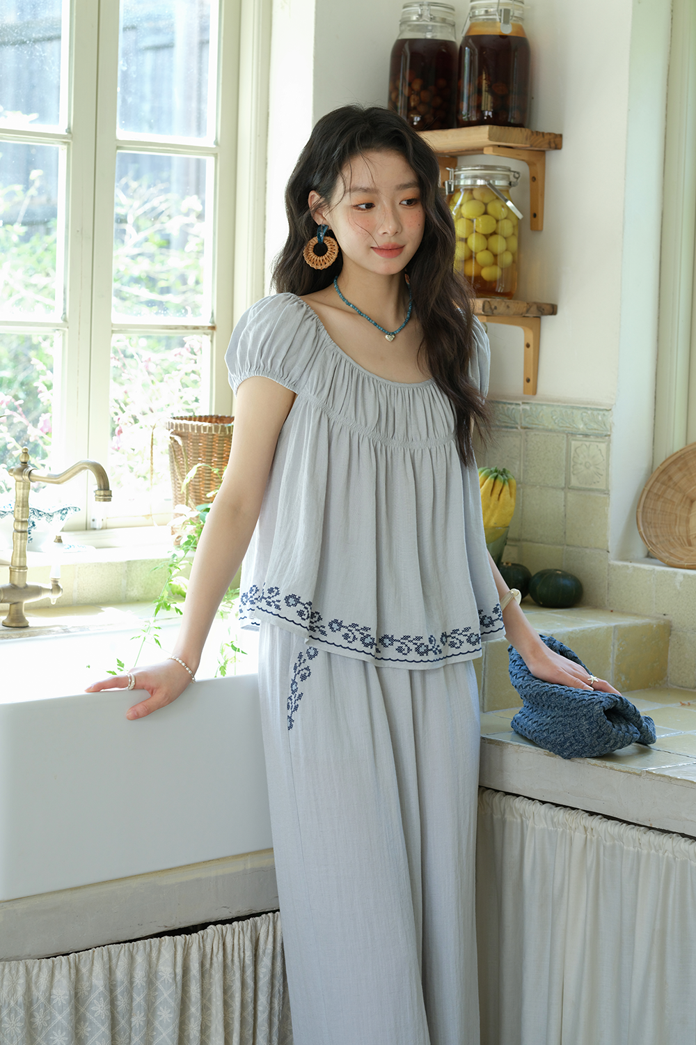 Blouse and Pant Set