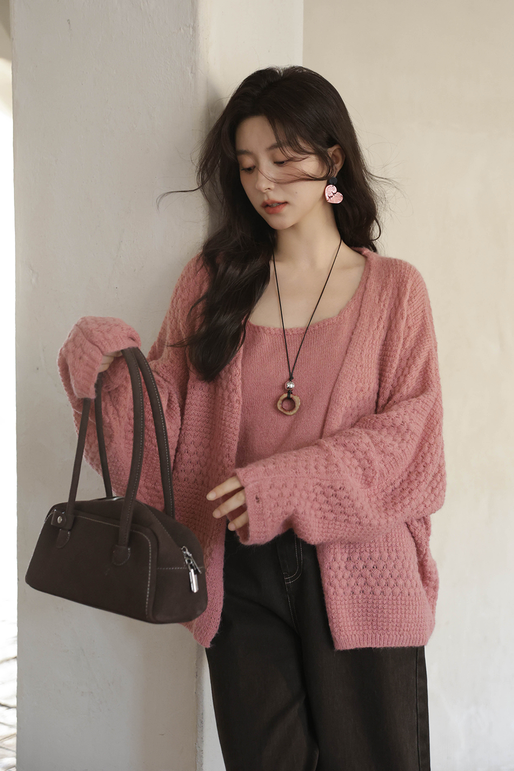 Spaghetti Strap Top and Cardigan Set