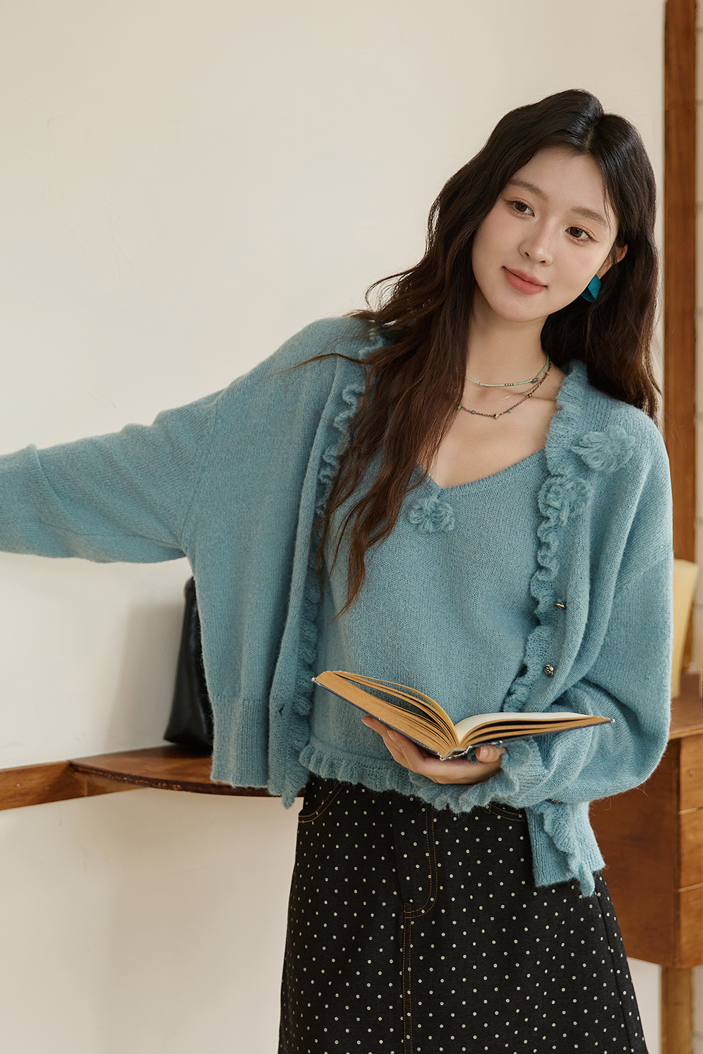Spaghetti Strap Top and Cardigan Set