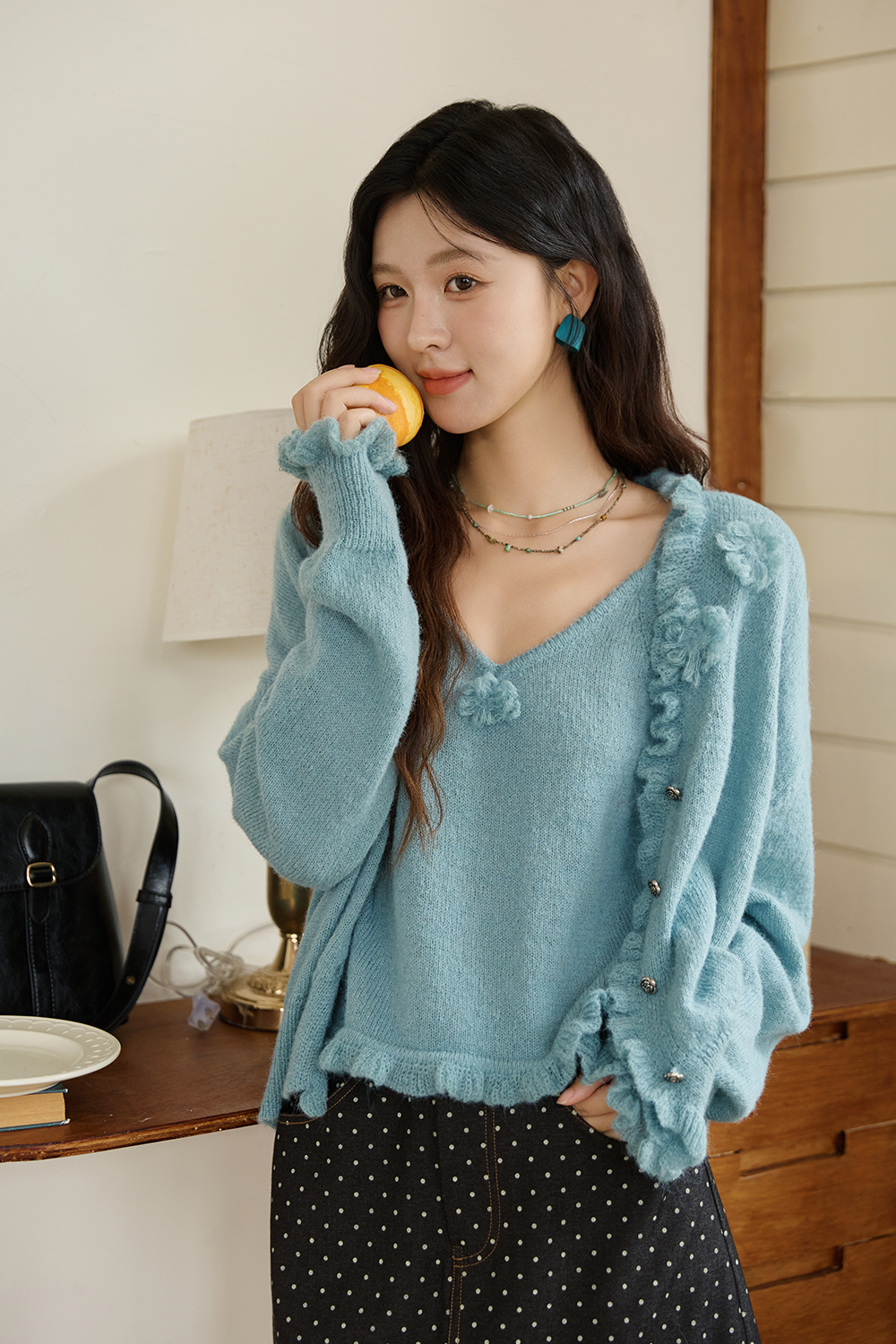 Spaghetti Strap Top and Cardigan Set