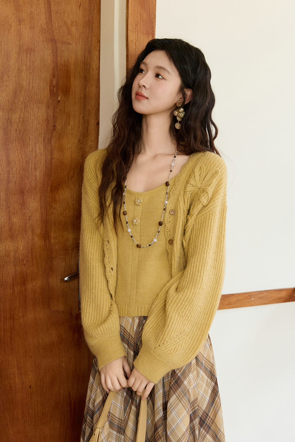 Spaghetti Strap Top and Cardigan Set