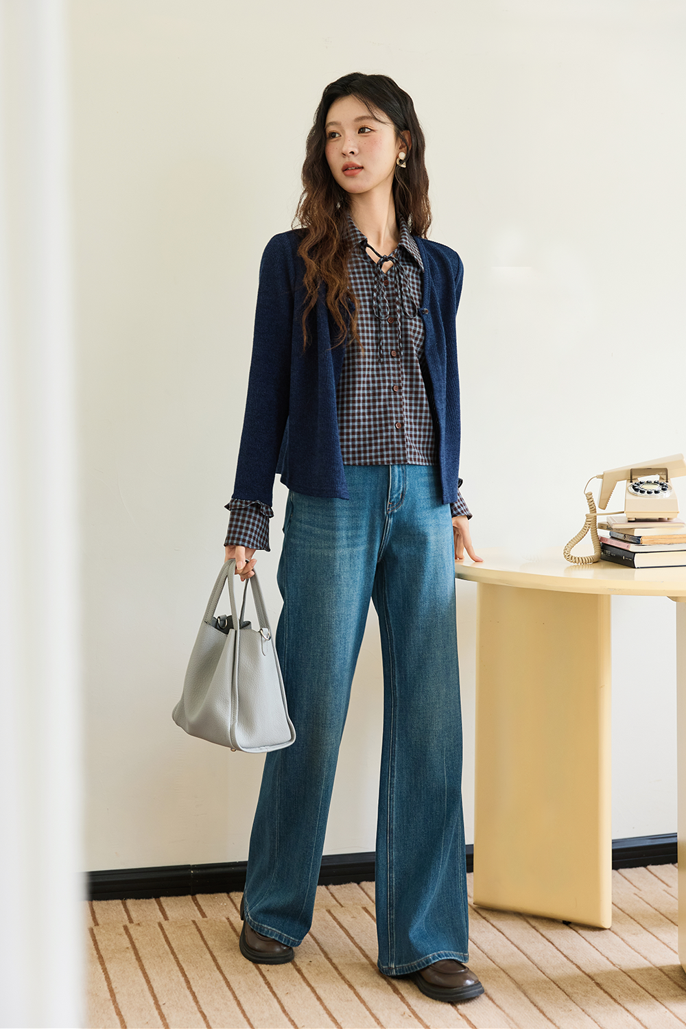 Layered Knit Shirt for Women