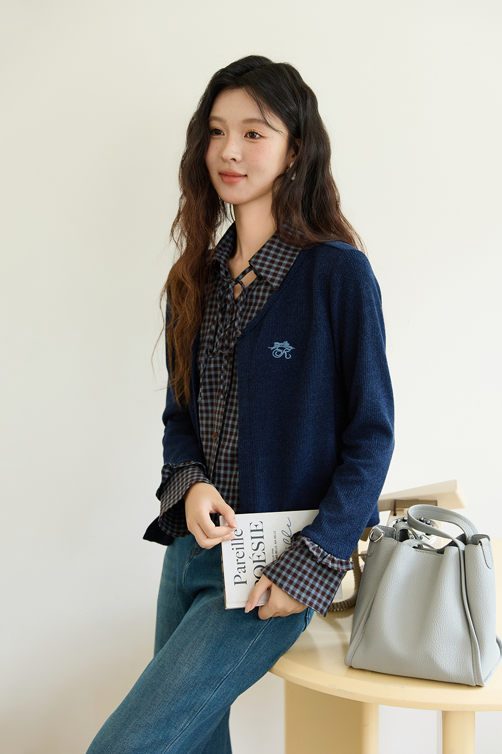 Layered Knit Shirt for Women