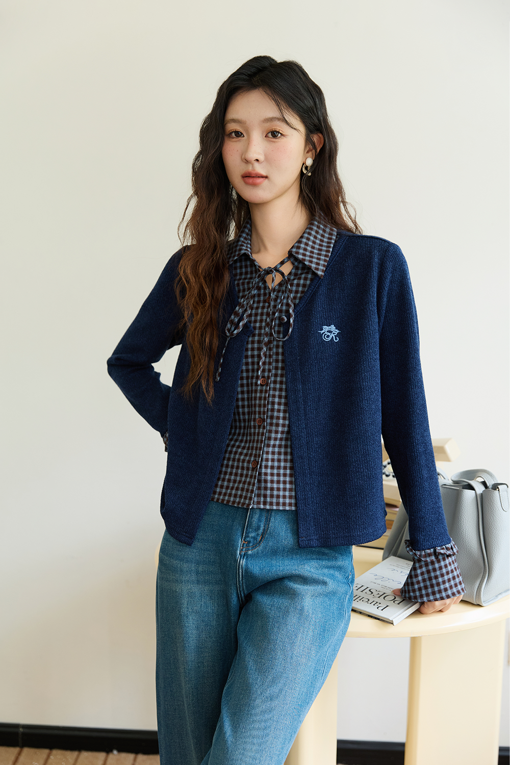 Layered Knit Shirt for Women