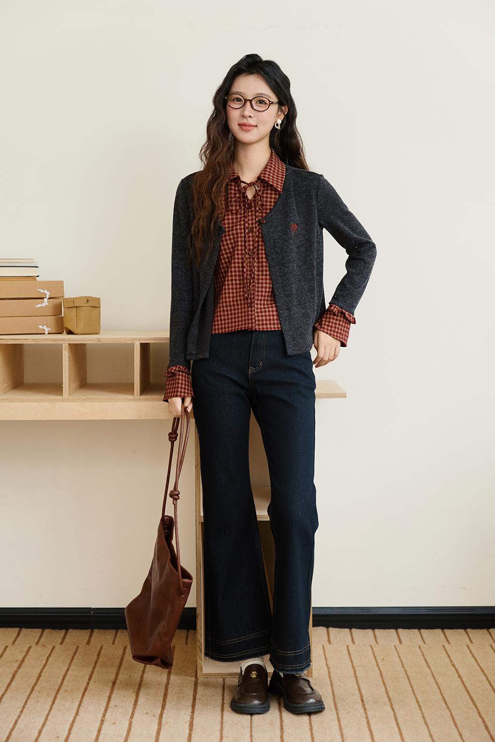 Layered Knit Shirt for Women