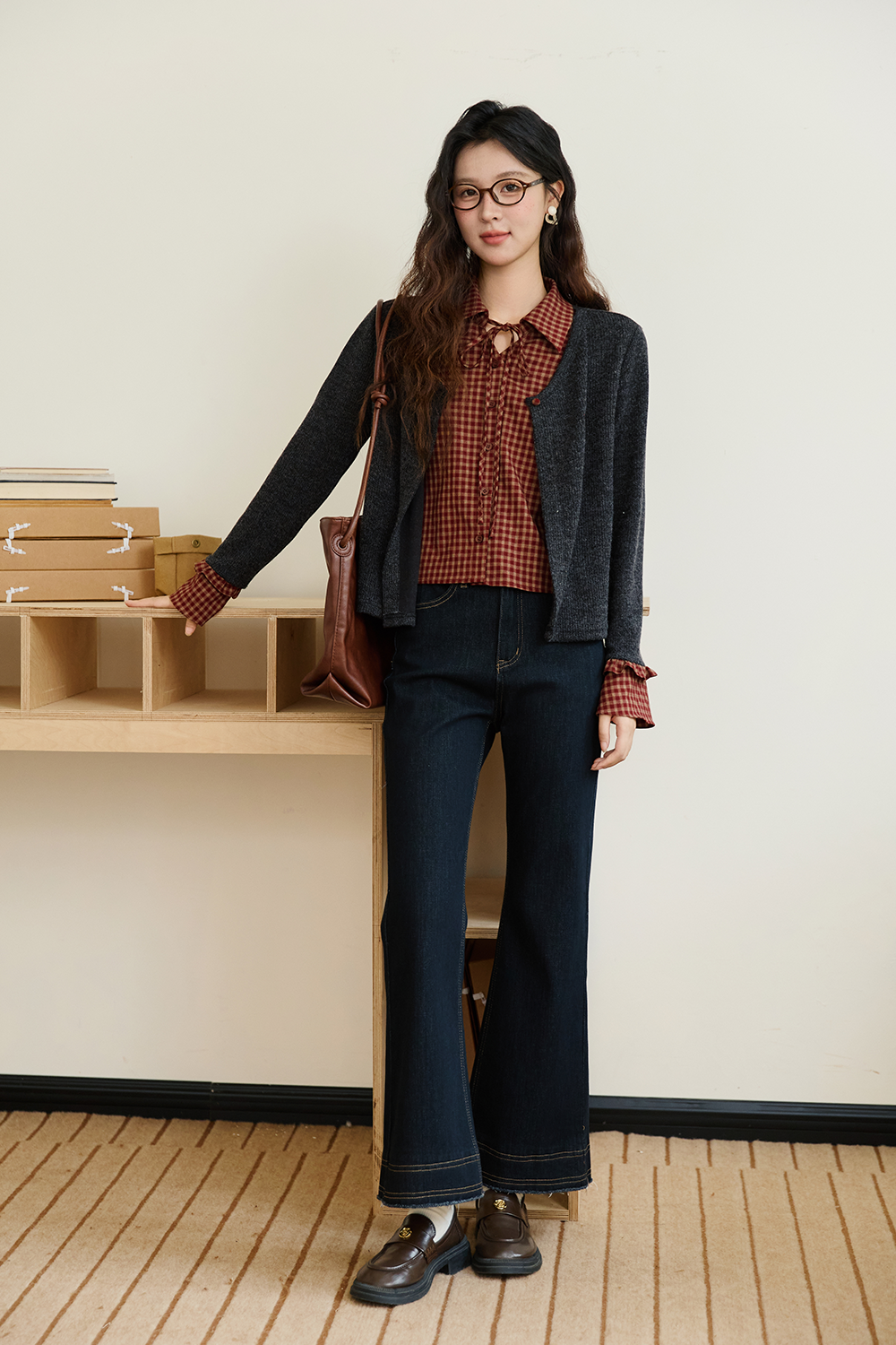 Layered Knit Shirt for Women