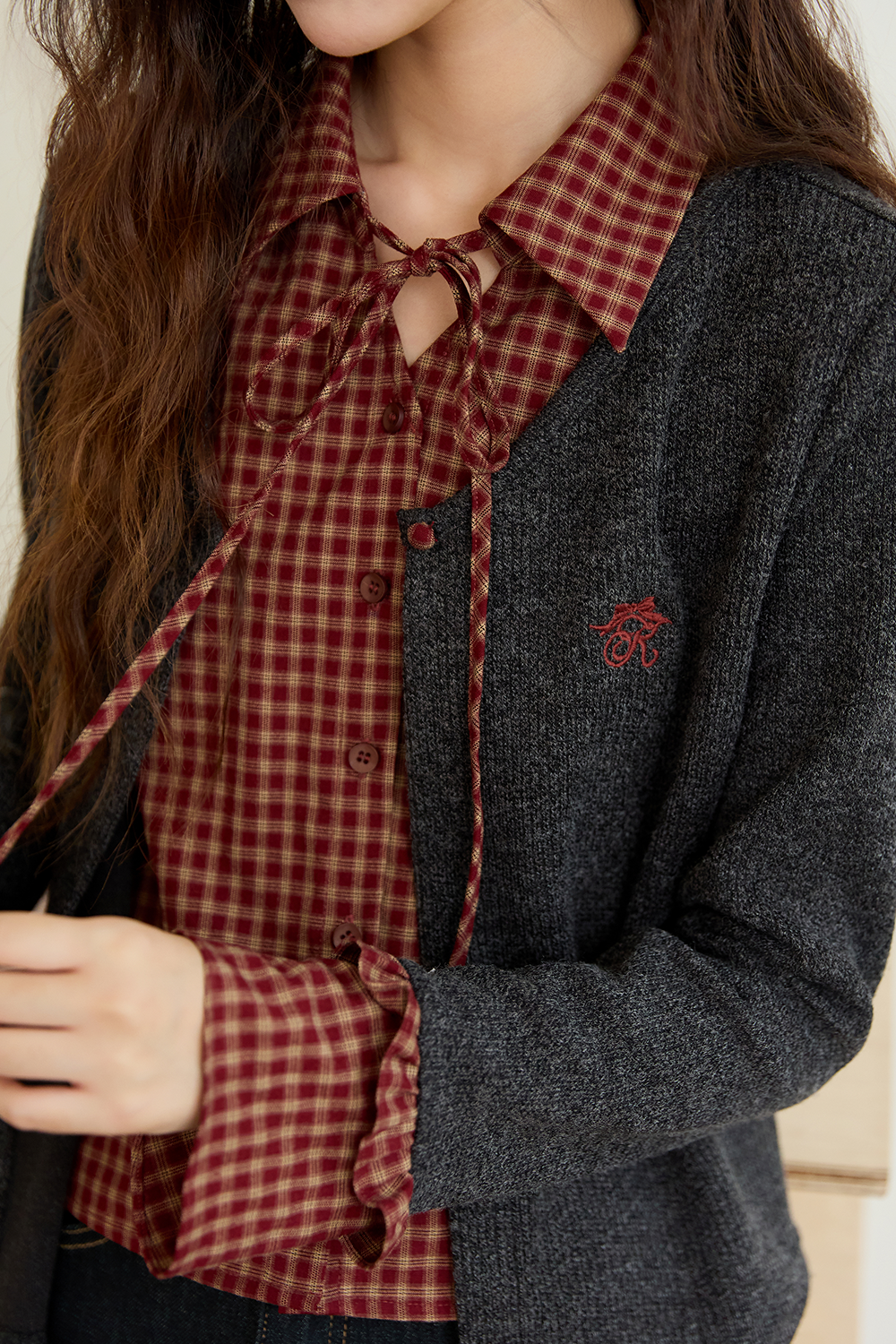 Layered Knit Shirt for Women
