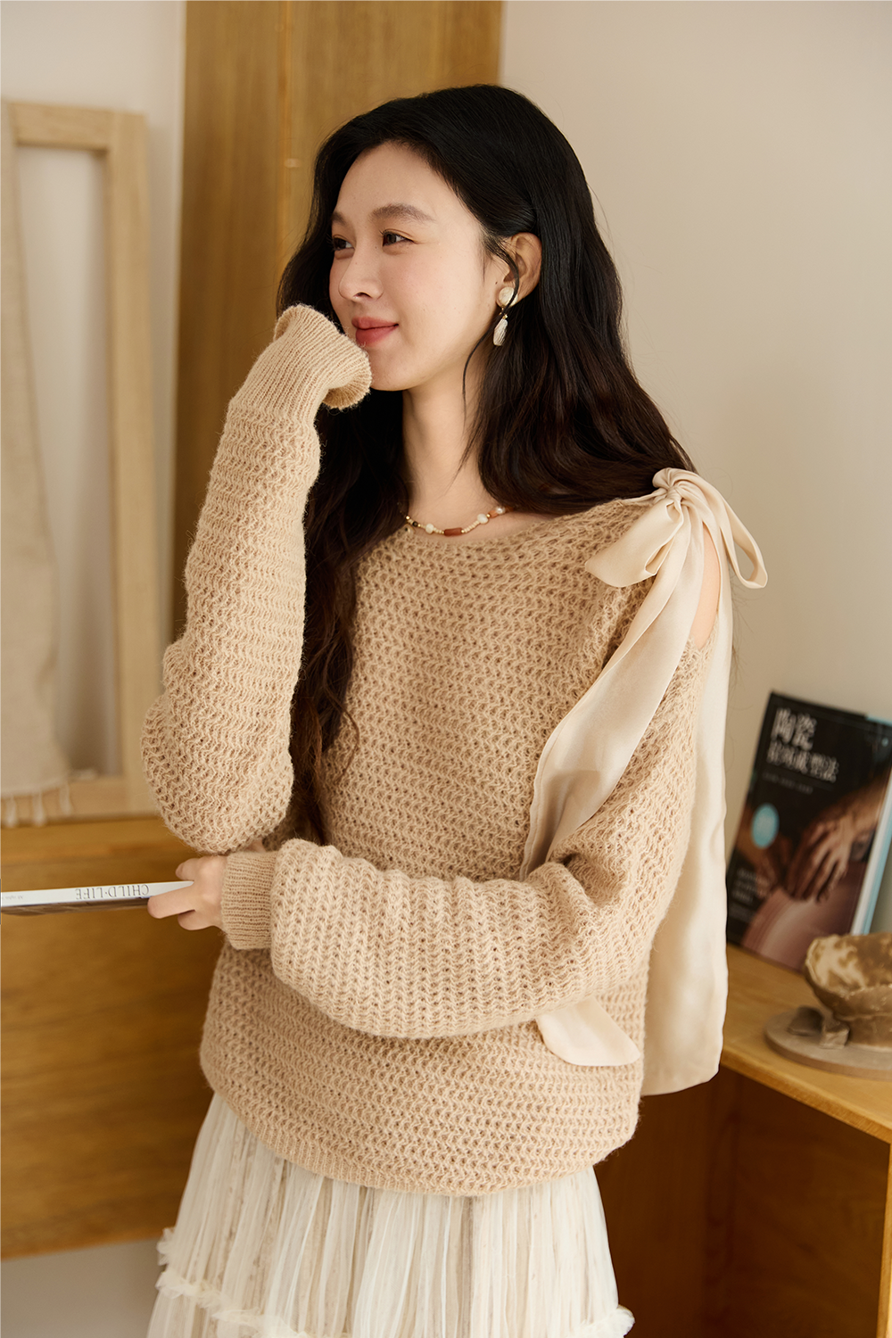 Aura cable knit tops andmary アンドマリー 【公式通販】