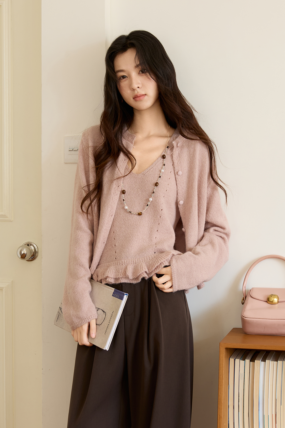 Spaghetti Strap Top and Cardigan Set