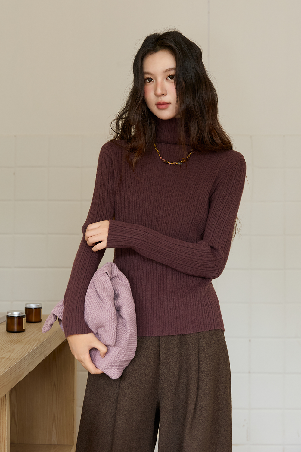 여성용 니트 셔츠