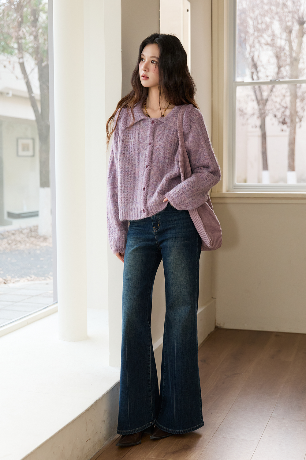 여성용 니트 셔츠