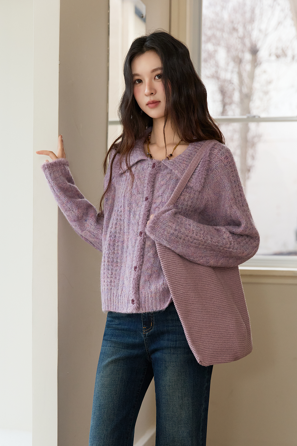 여성용 니트 셔츠