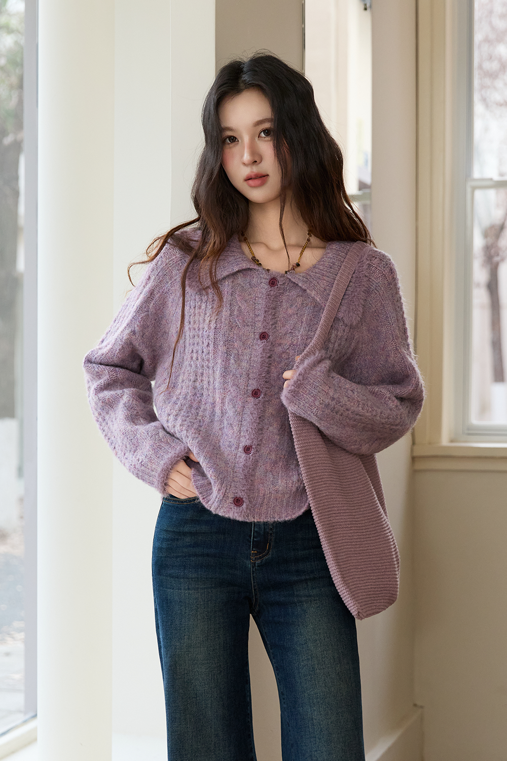 여성용 니트 셔츠