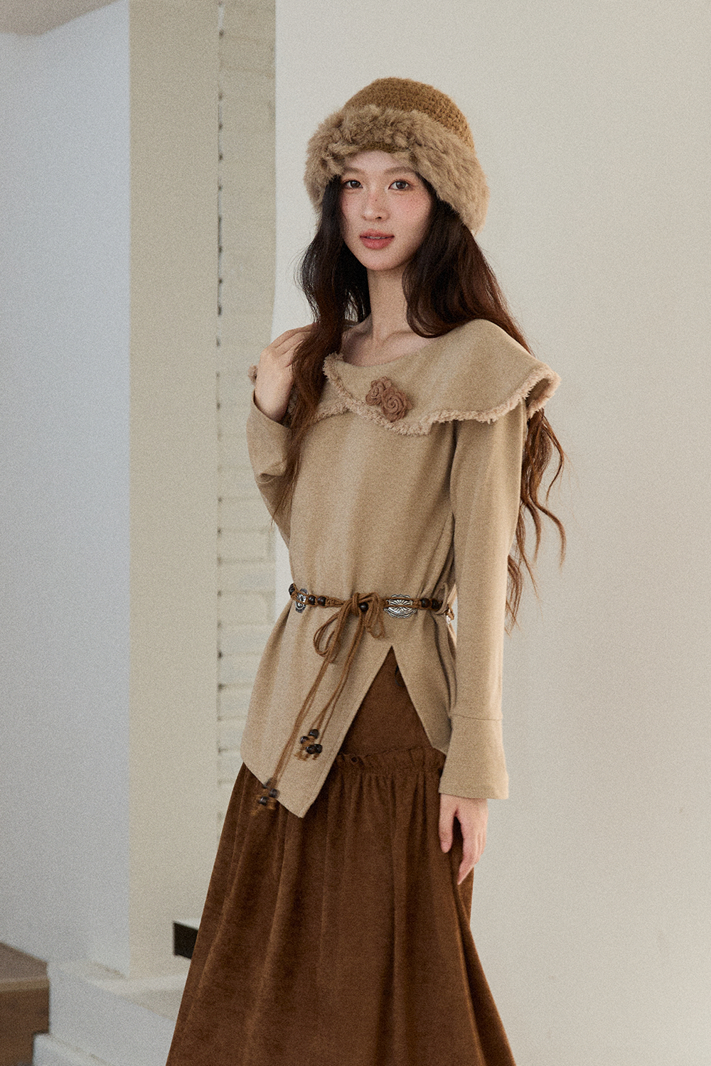 여성용 탑+벨트