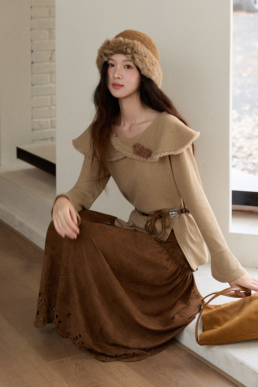 여성용 탑+벨트