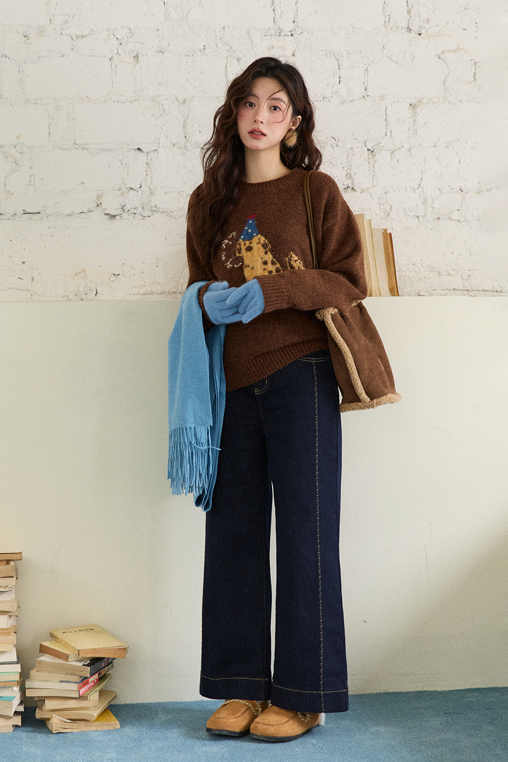 여성용 니트 셔츠