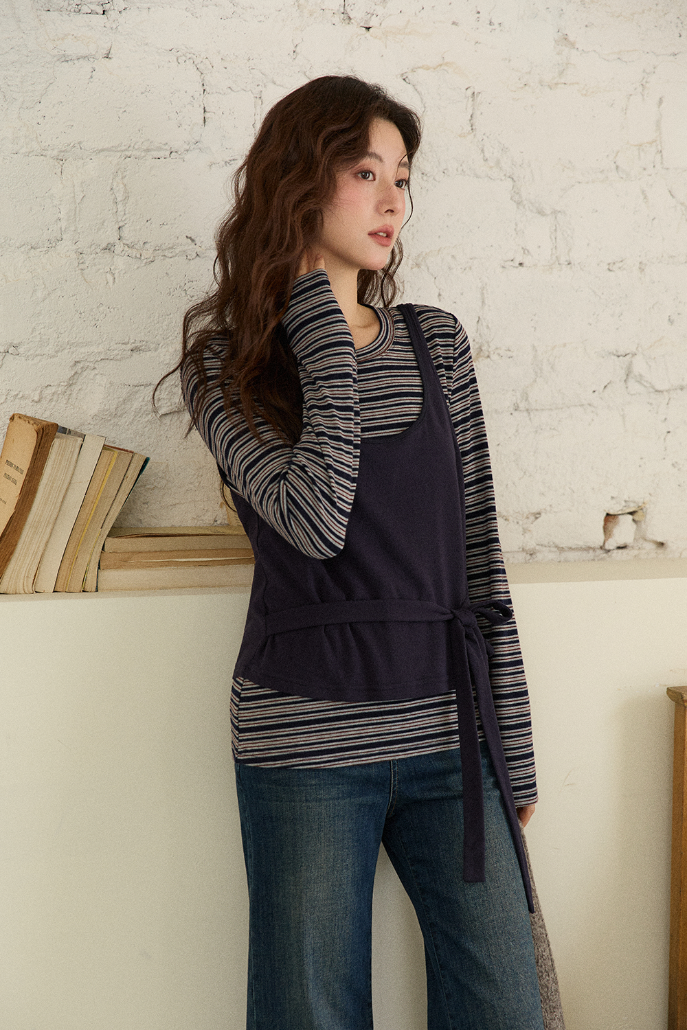 サスペンダーとTシャツのセット