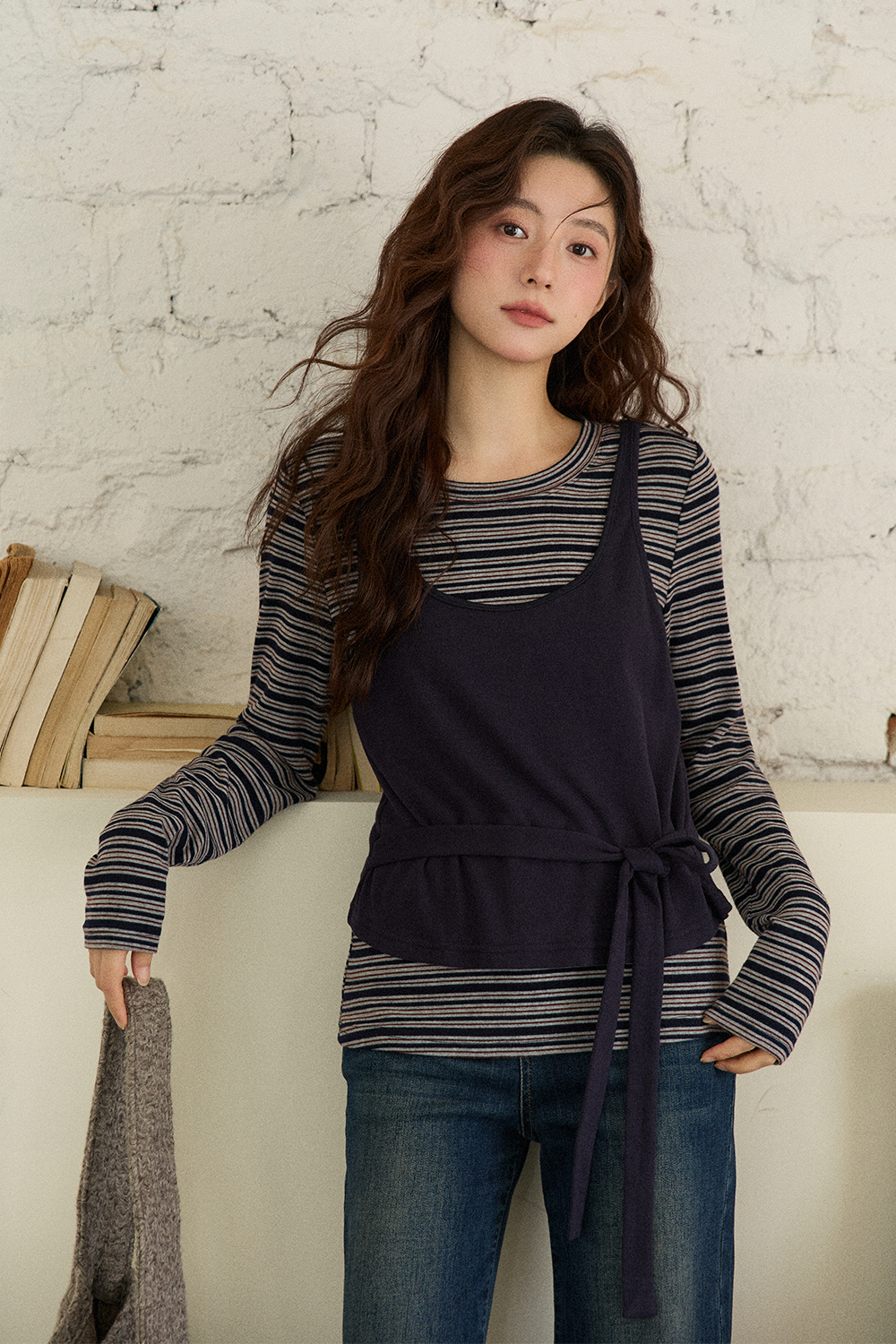 サスペンダーとTシャツのセット