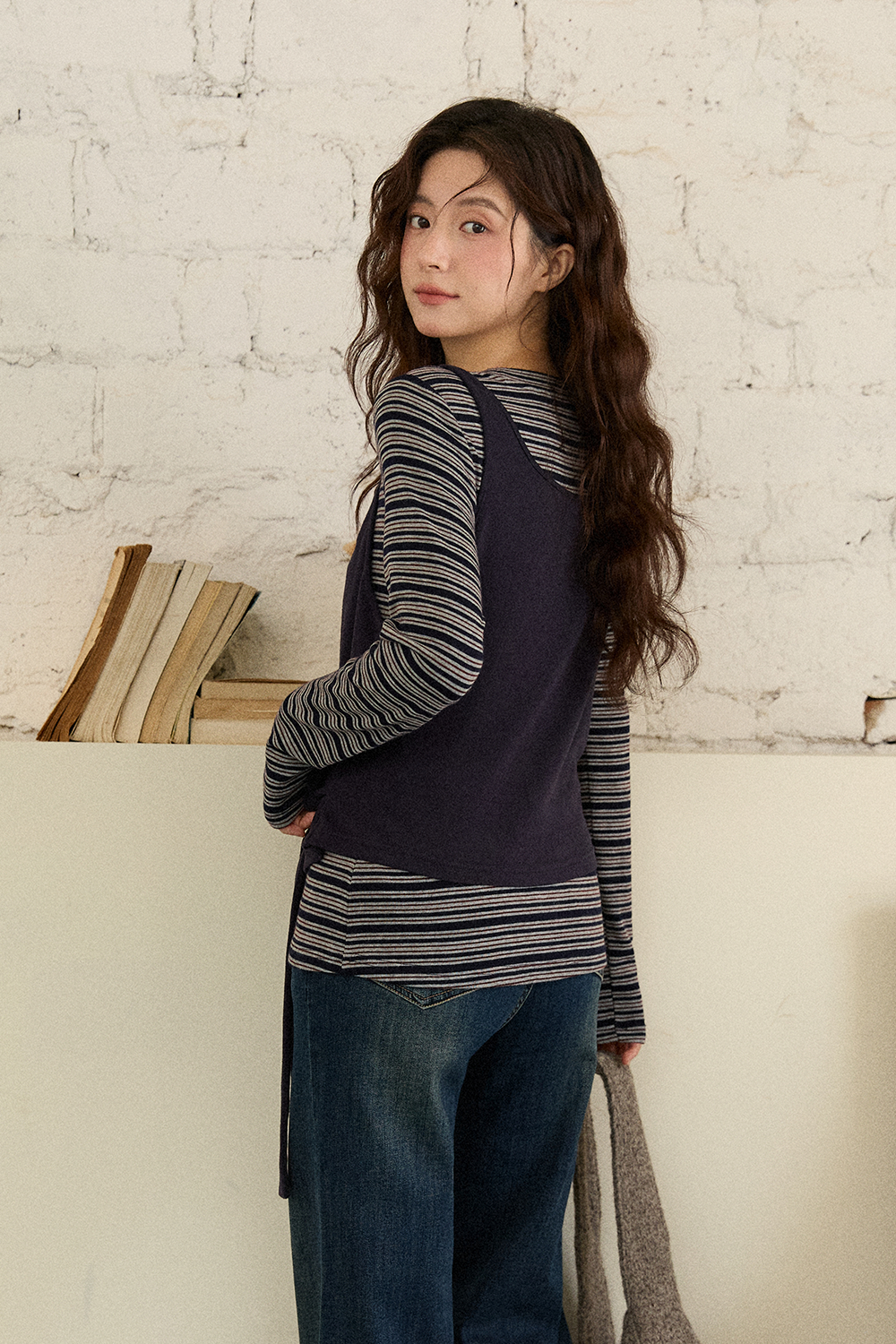 サスペンダーとTシャツのセット