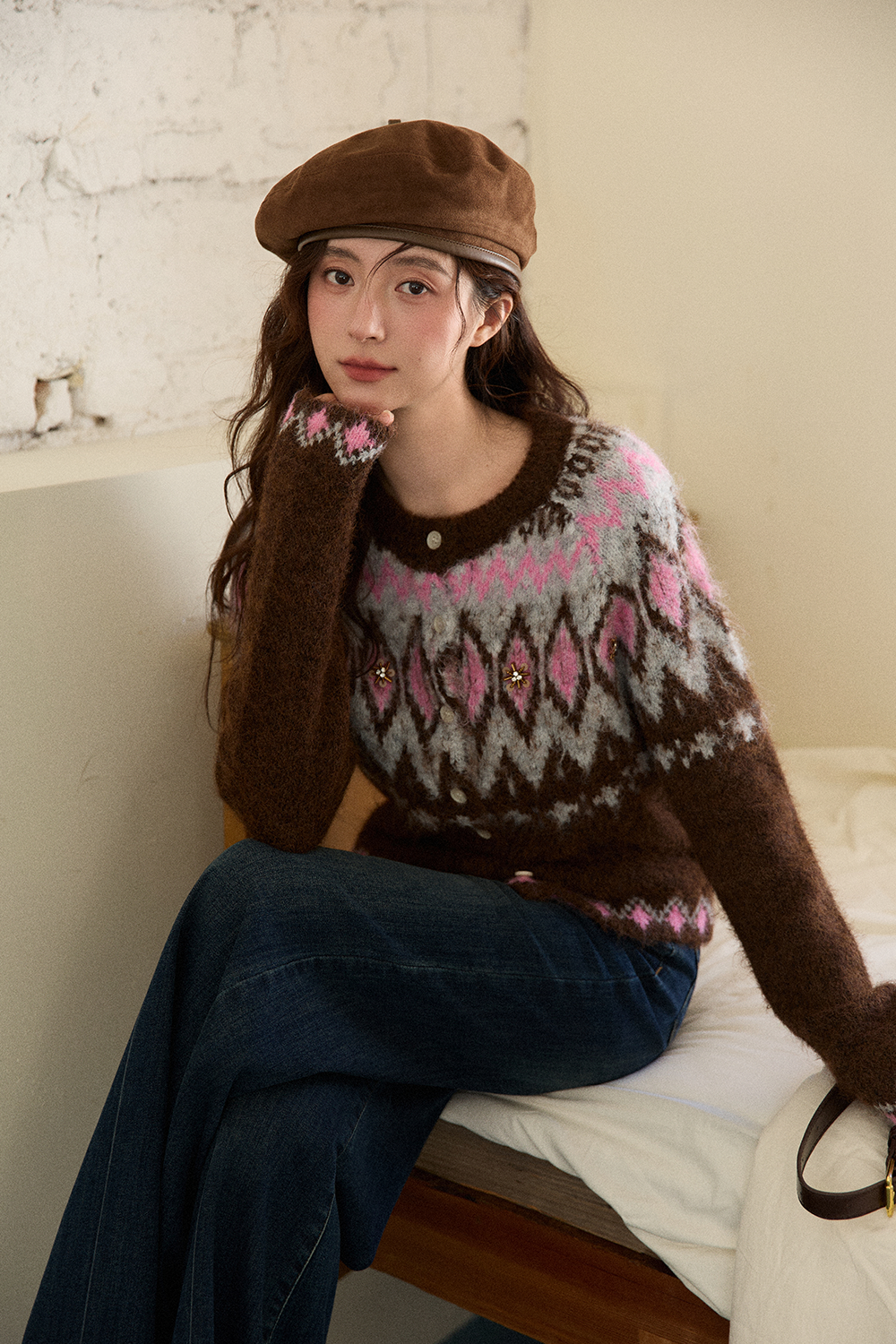 여성용 니트 셔츠