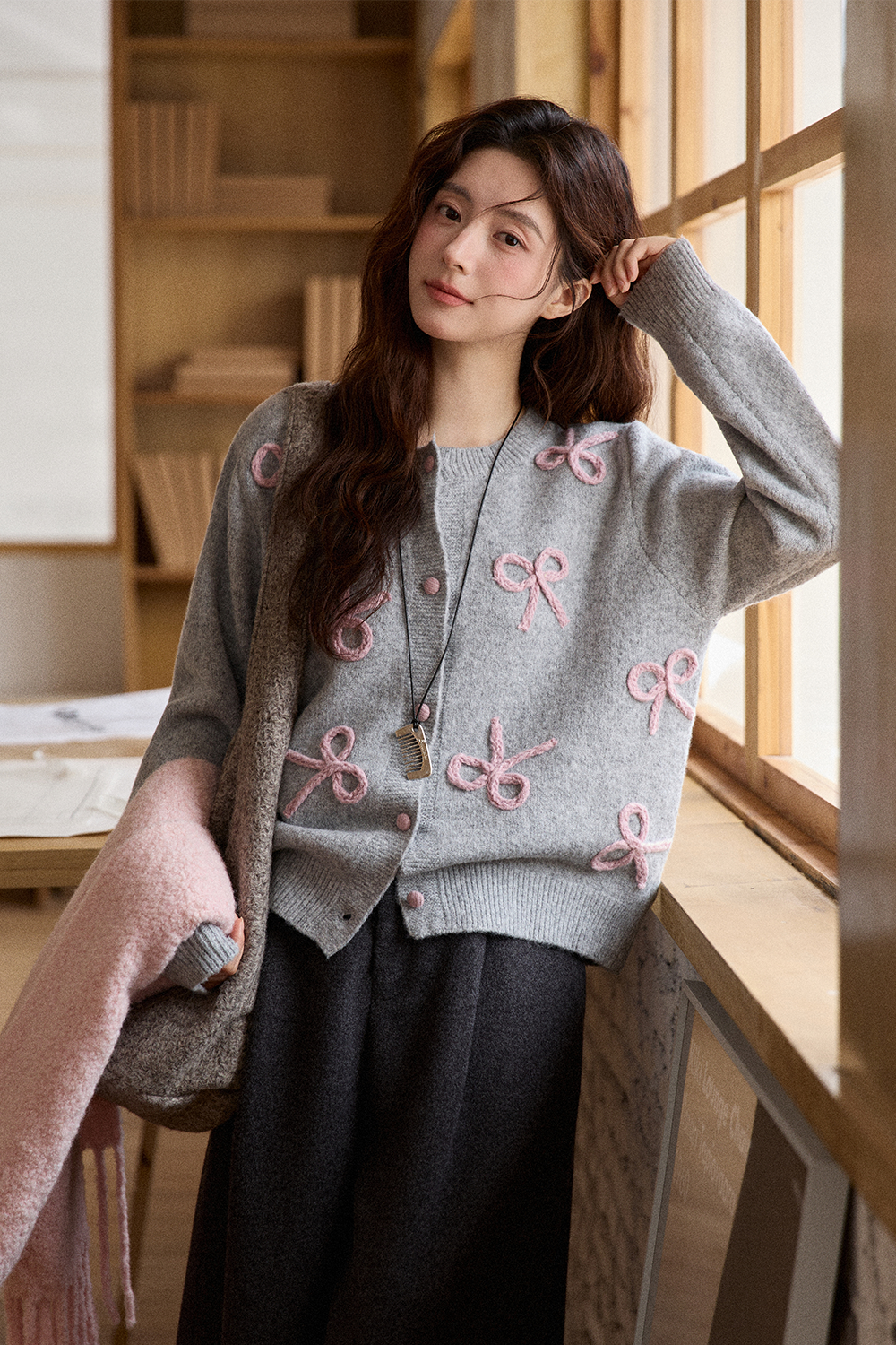 여성용 니트 셔츠