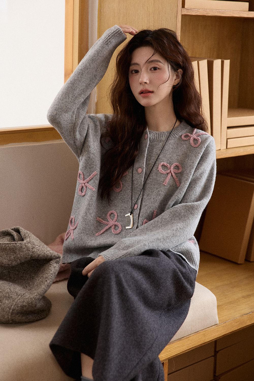 여성용 니트 셔츠