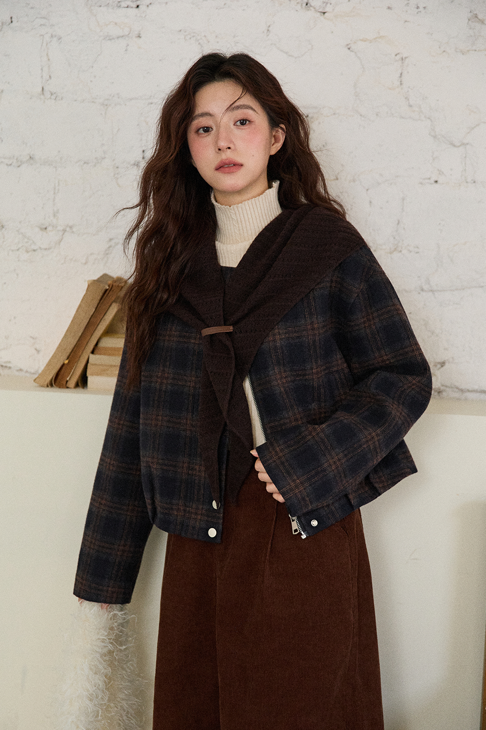 여성용 코트+숄