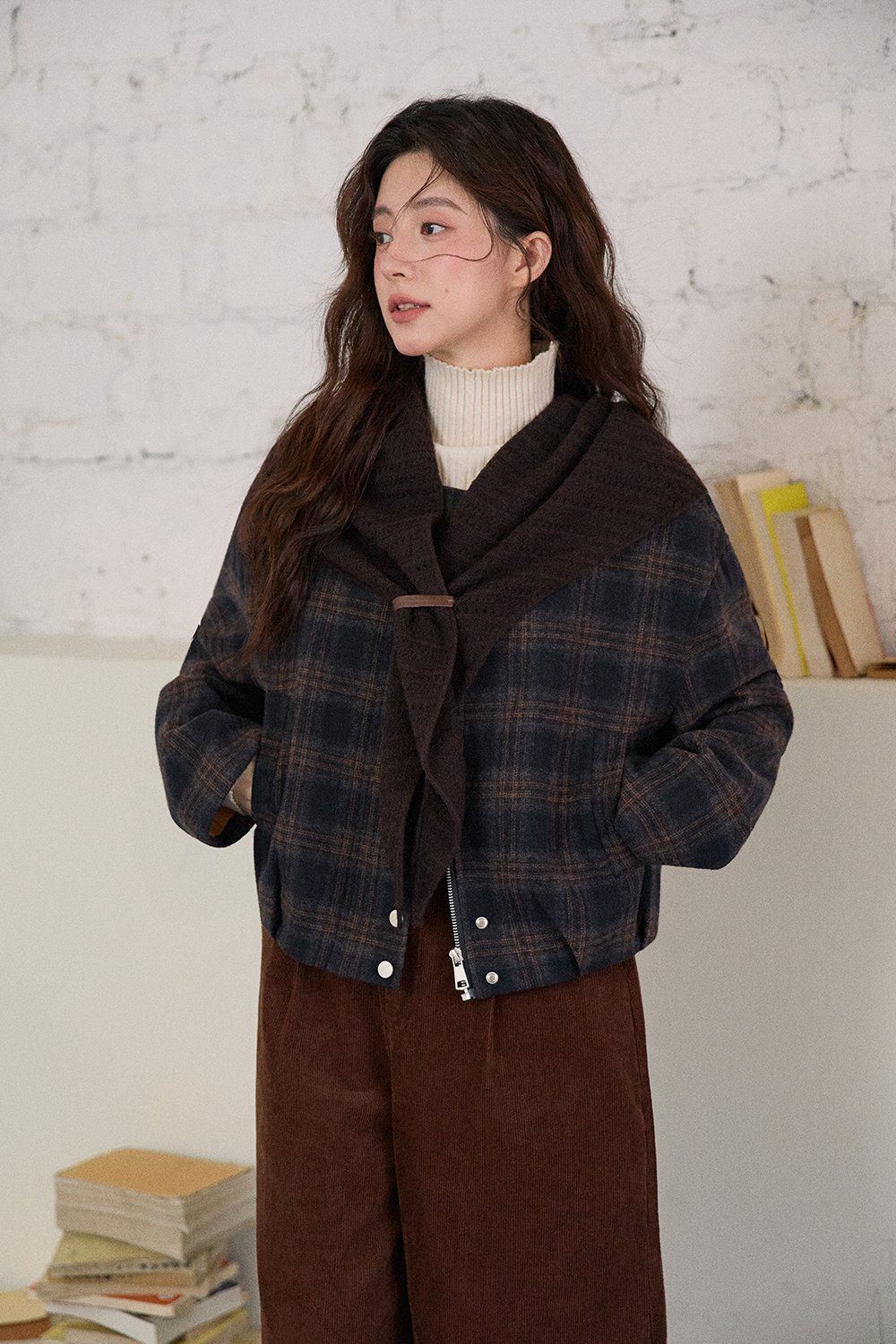 여성용 코트+숄