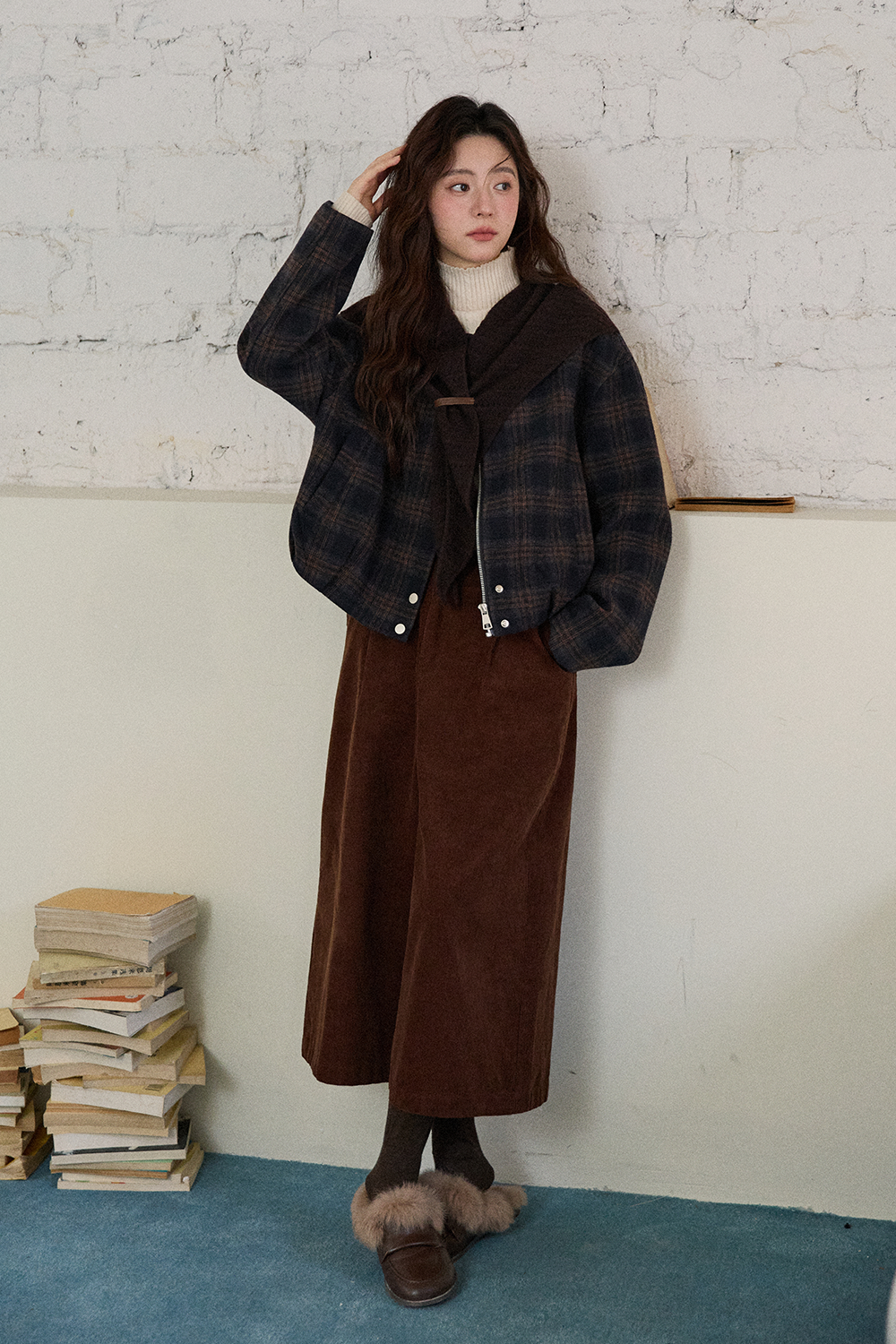 여성용 코트+숄