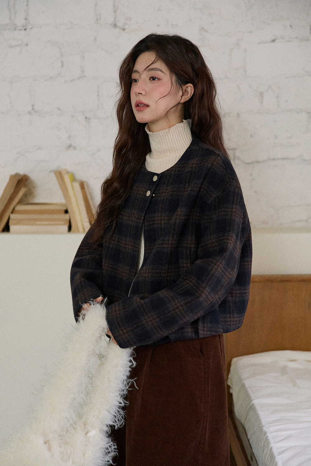 여성용 코트+숄