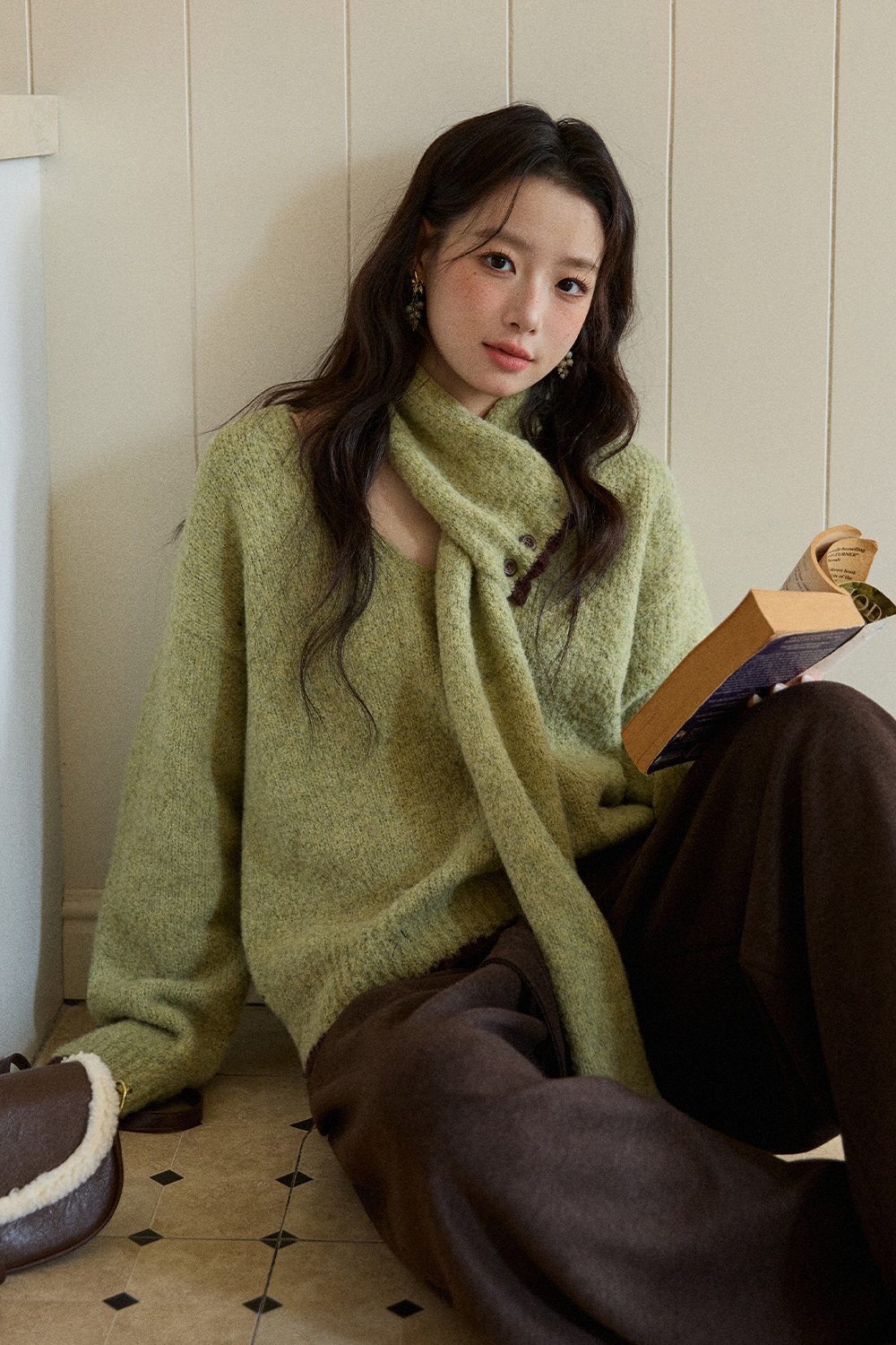 Knit Shirt+Scarf for Women
