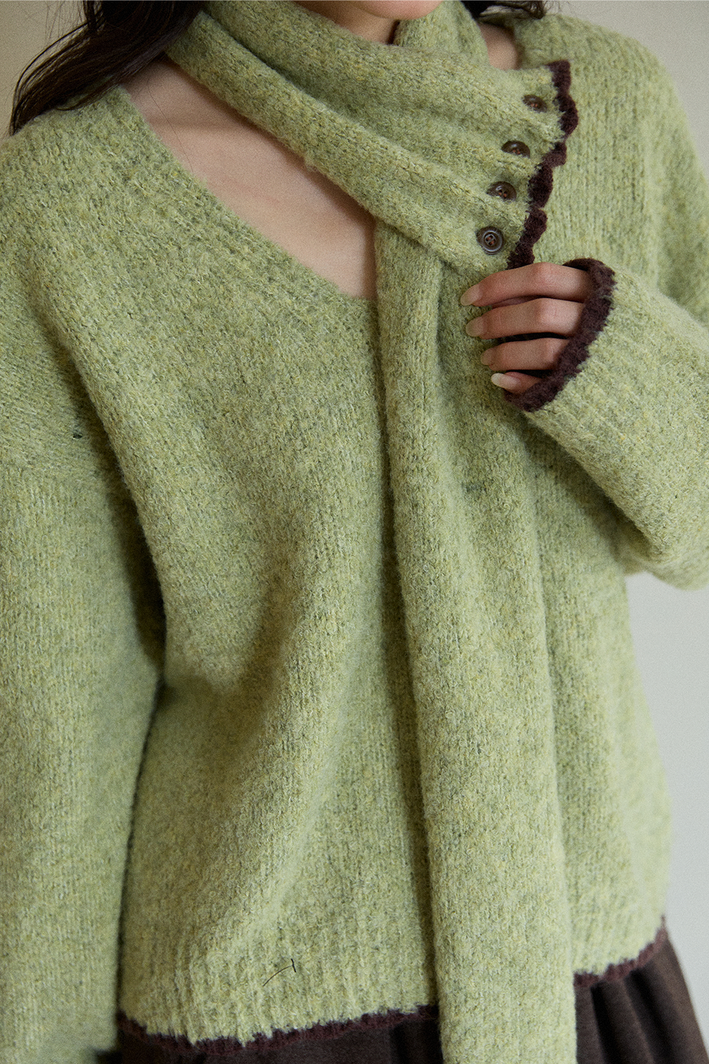 Knit Shirt+Scarf for Women