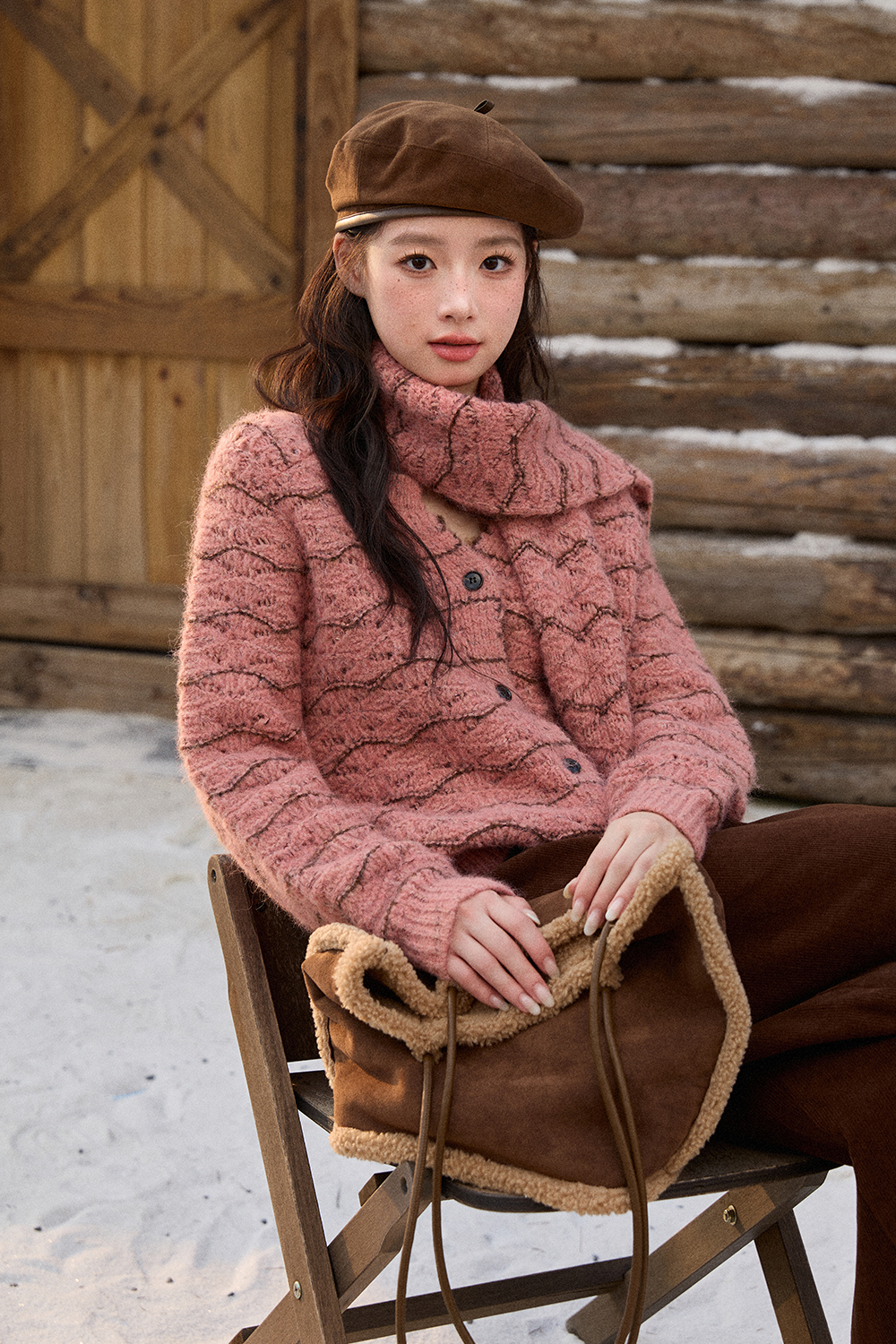 Kemeja Rajut + Syal Dijual terpisah