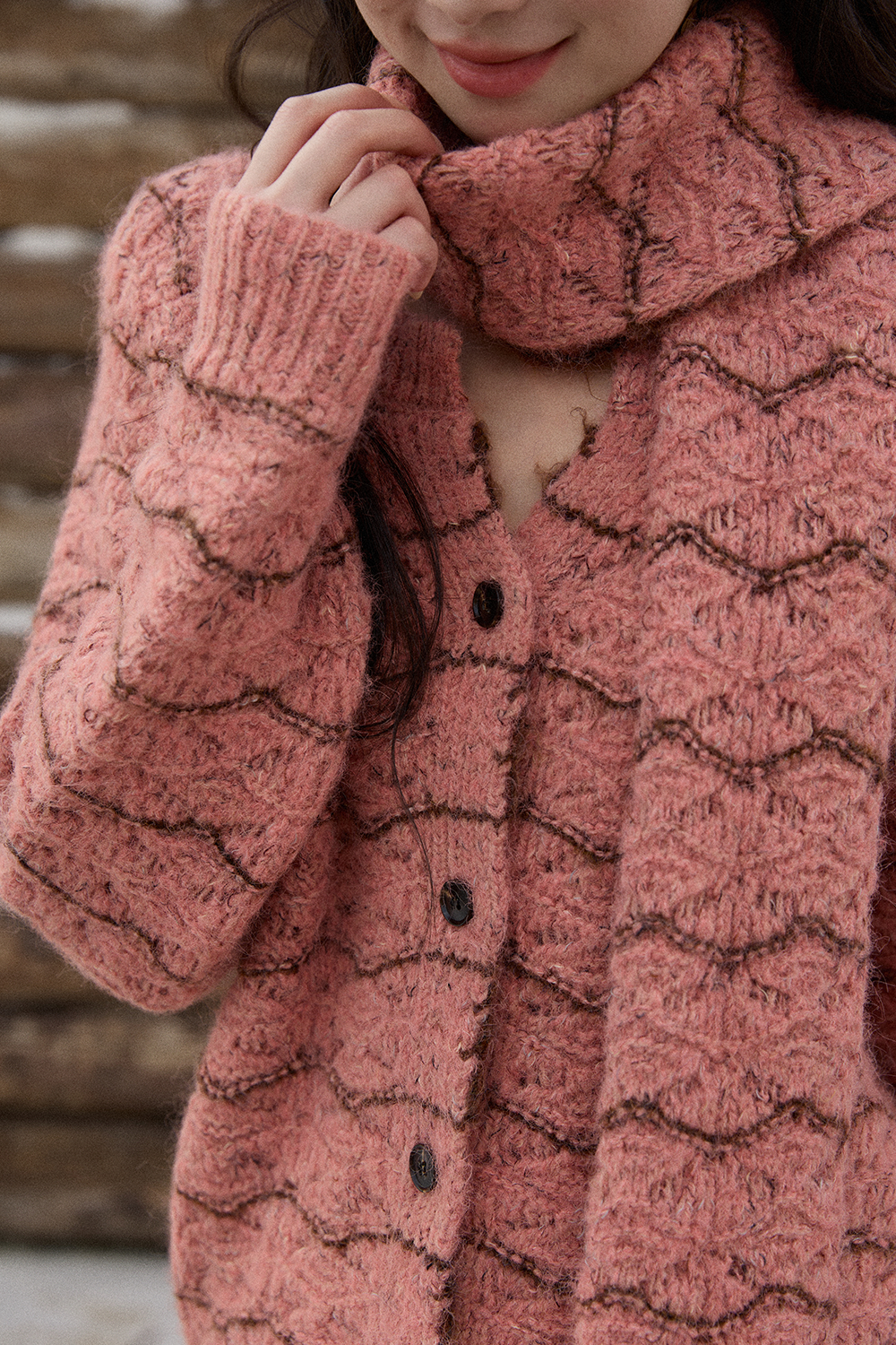 Kemeja Rajut + Syal Dijual terpisah