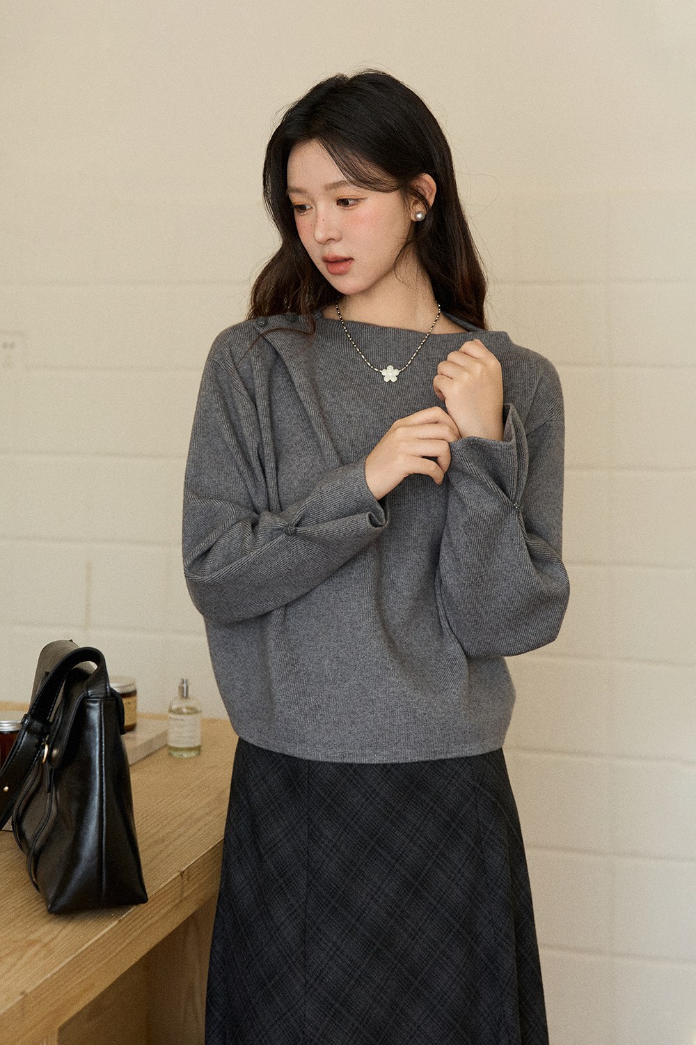 여성용 니트 셔츠