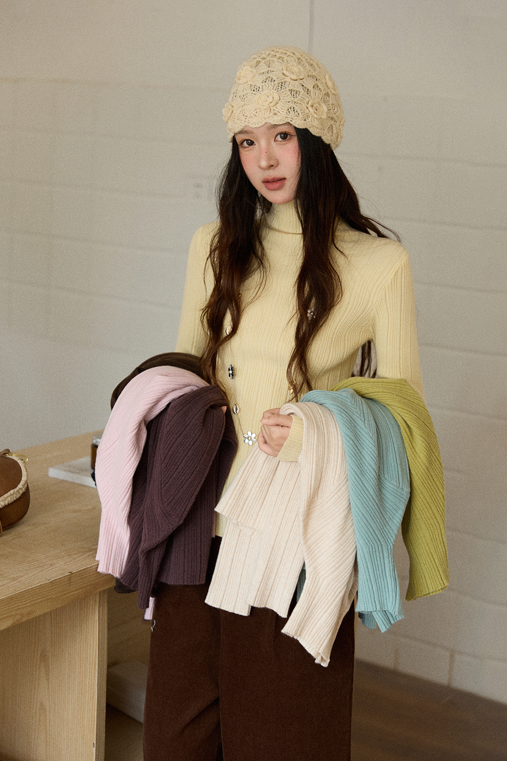 여성용 니트 셔츠