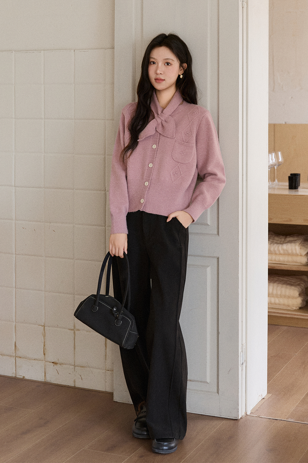 Knit Shirt+Scarf for Women