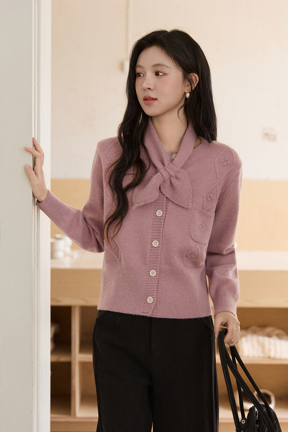 Knit Shirt+Scarf for Women