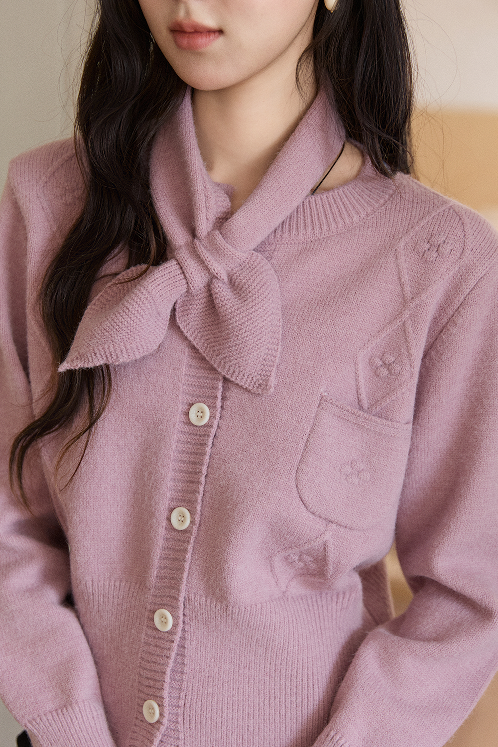 Knit Shirt+Scarf for Women