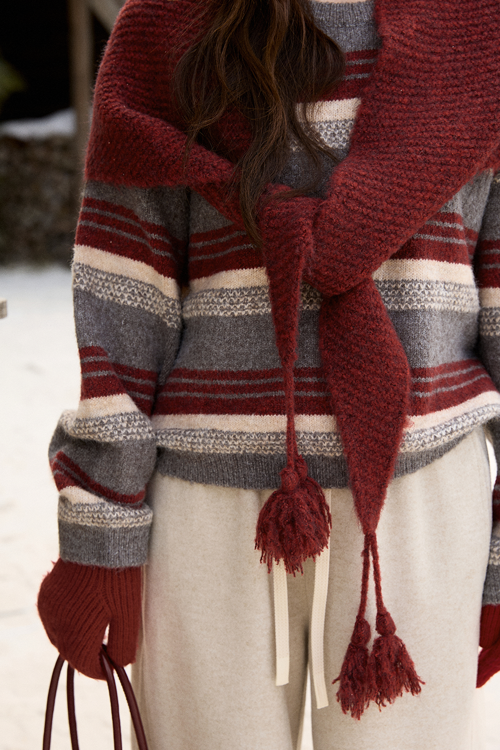 Knit Shirt and Shawl Set Separately Sold