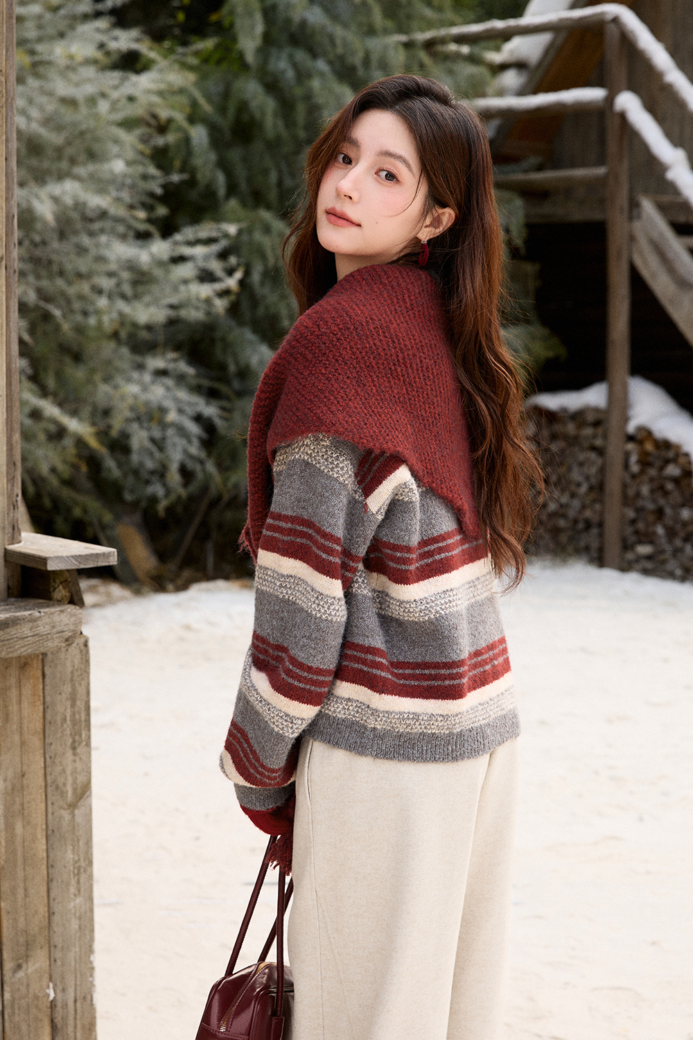 Knit Shirt and Shawl Set Separately Sold